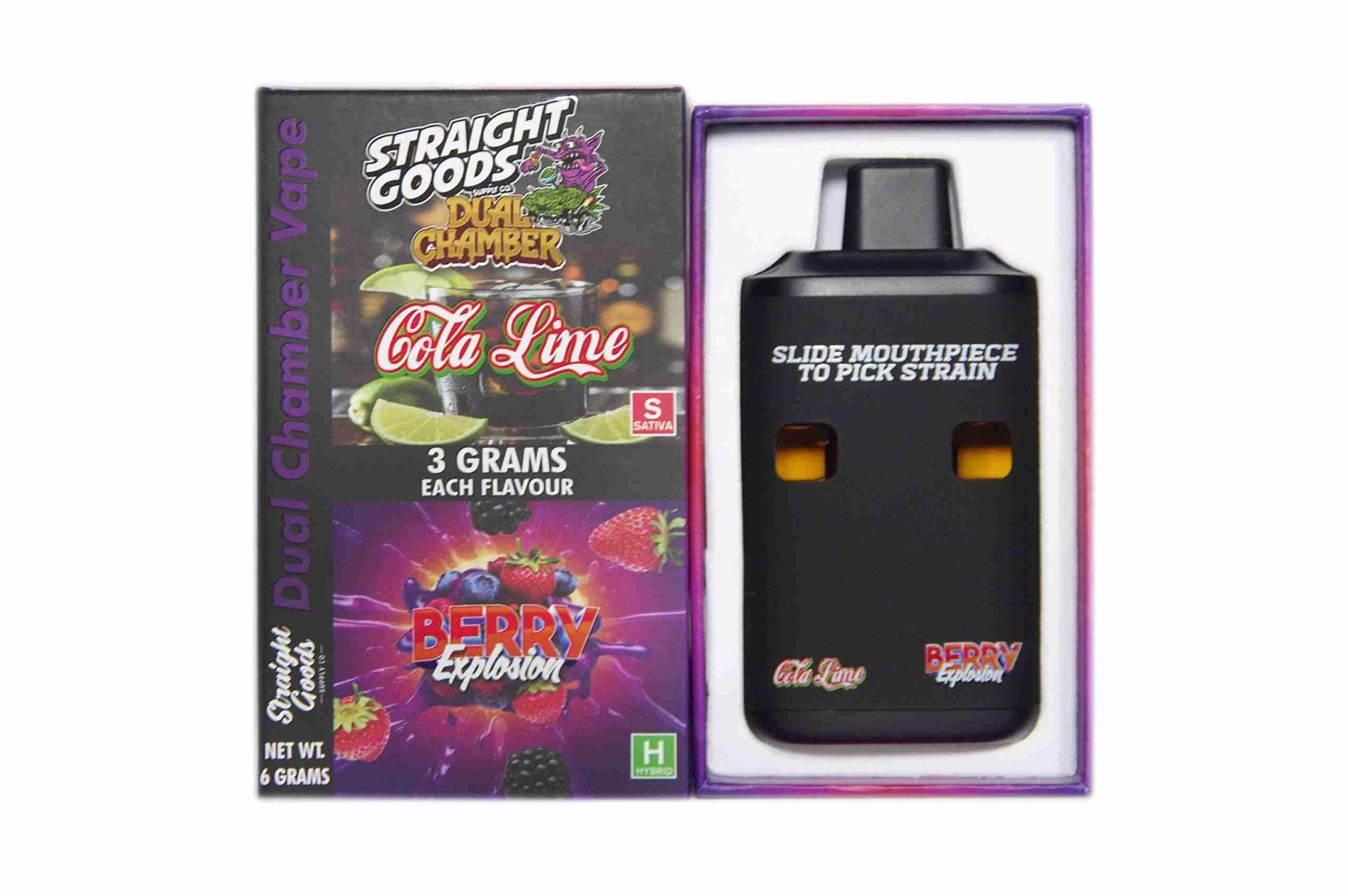 Straight Goods Dual Chamber Vape - (3 Grams + 3 Grams) 8 Varients