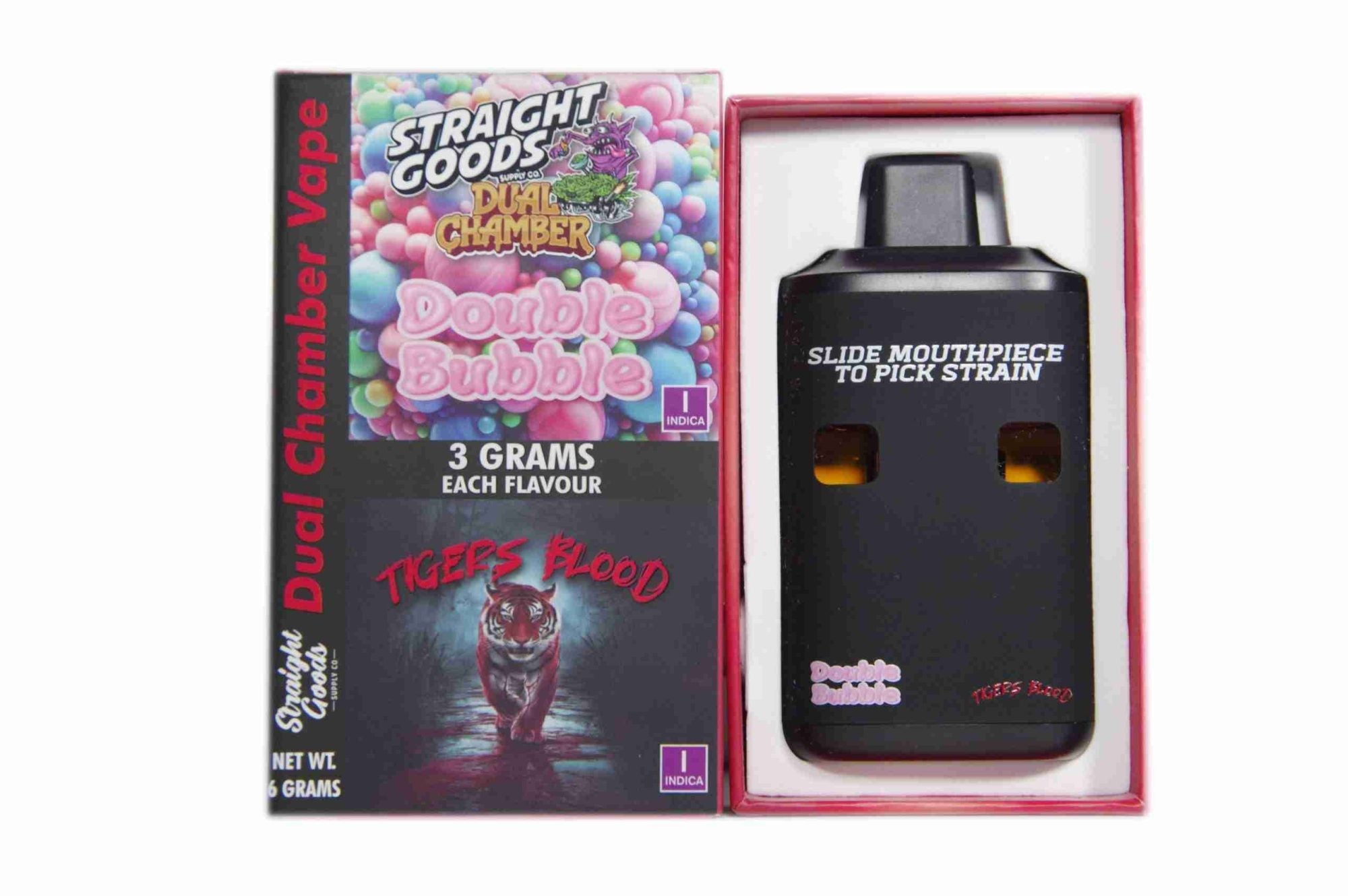 Straight Goods Dual Chamber Vape - (3 Grams + 3 Grams) 8 Varients