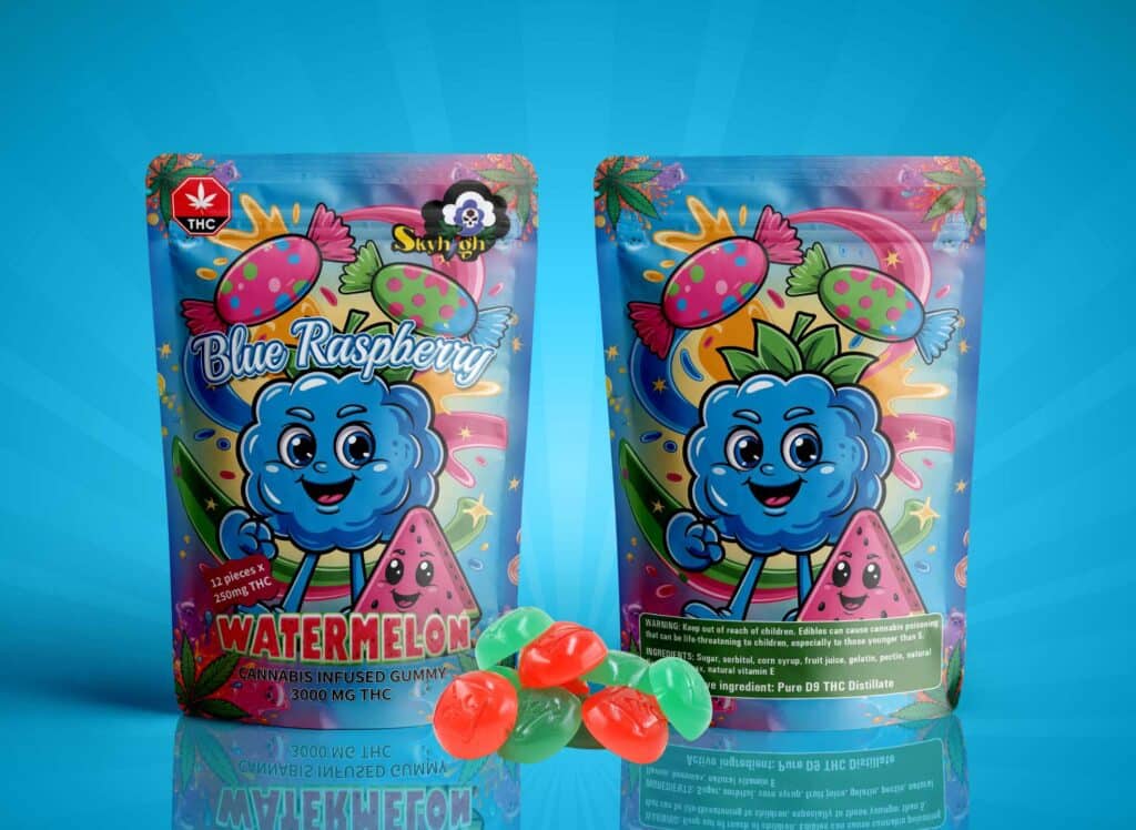 Sky High Gummies - Blue Raspberry x Watermelon - 3000mg