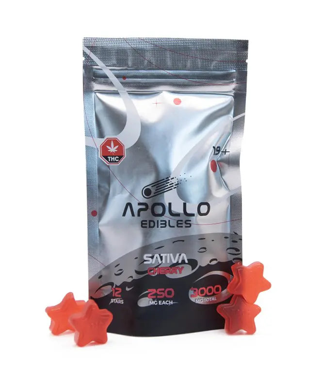 Apollo Edibles – Strawberry Shooting Stars 3000mg THC Sativa