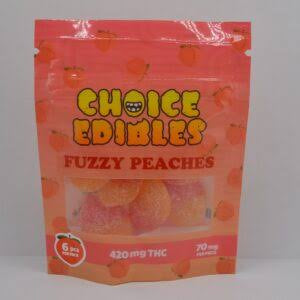 Choice Edibles - Fuzzy Peaches 420mg bag