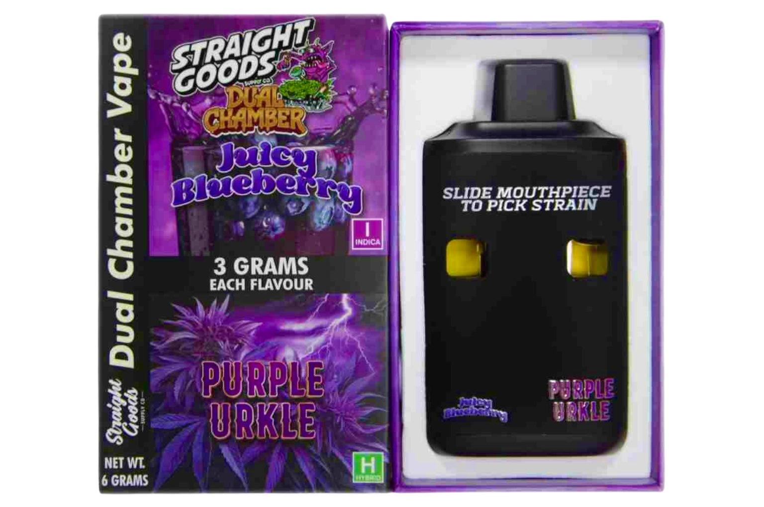 Straight Goods Dual Chamber Vape - (3 Grams + 3 Grams) 8 Varients