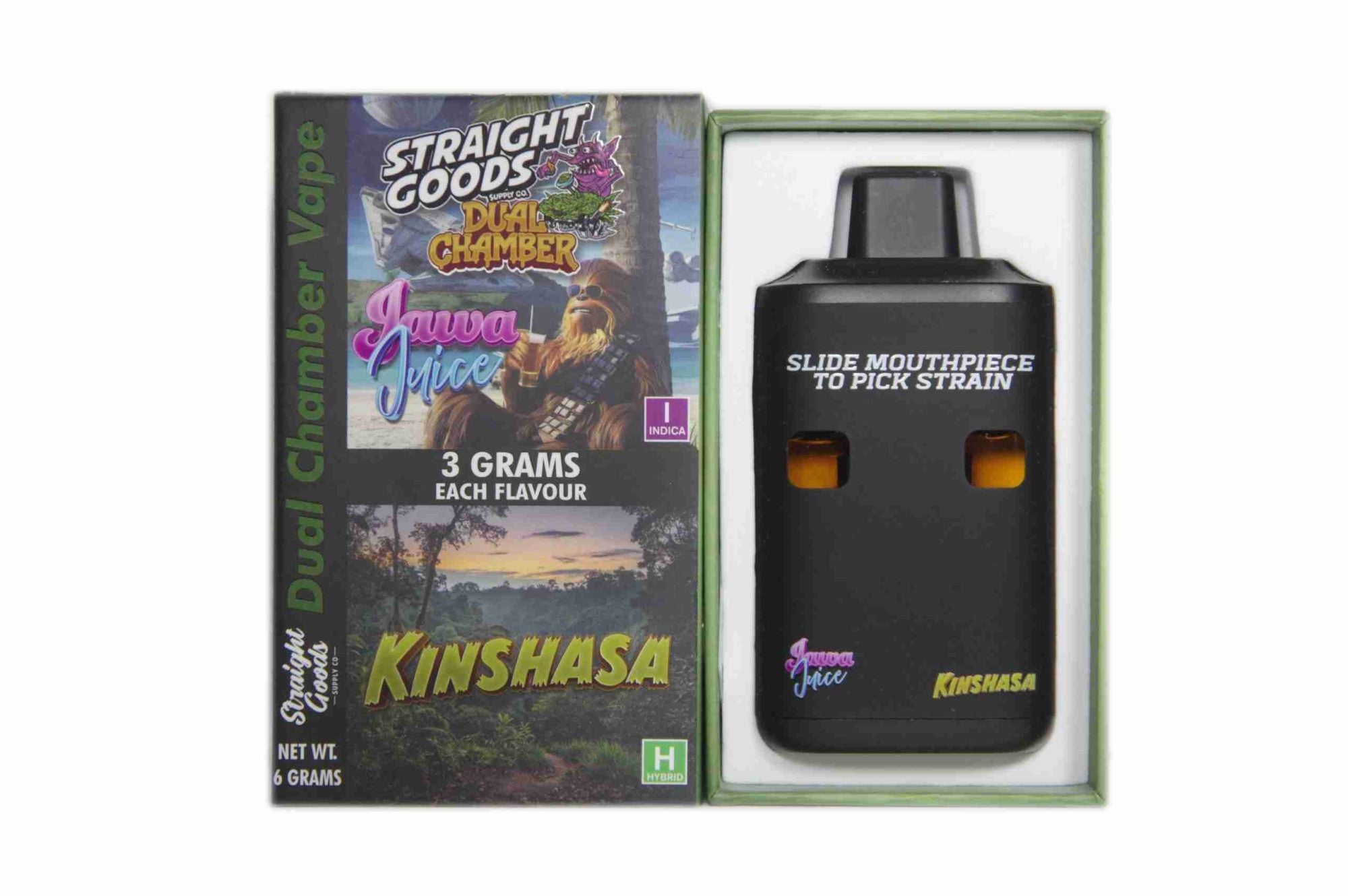 Straight Goods Dual Chamber Vape - (3 Grams + 3 Grams) 8 Varients