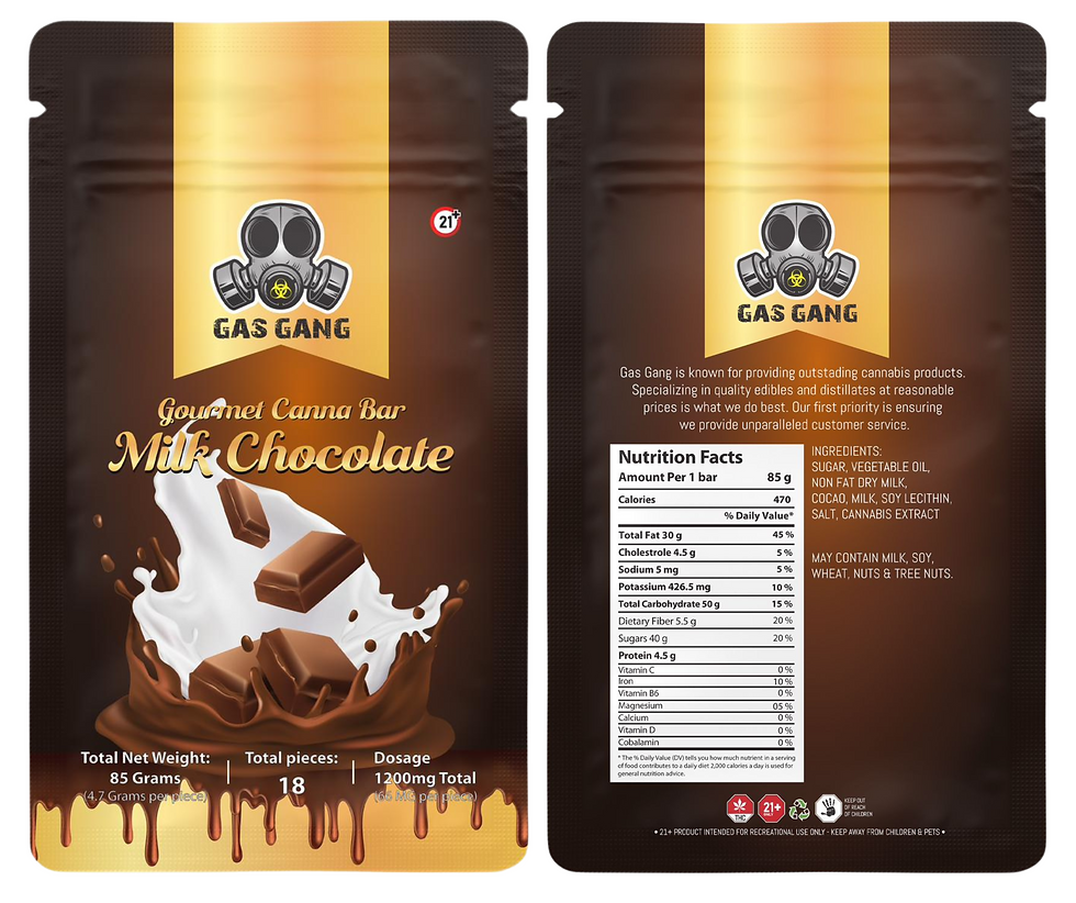 Gas Gang 1200MG Chocolate Bar
