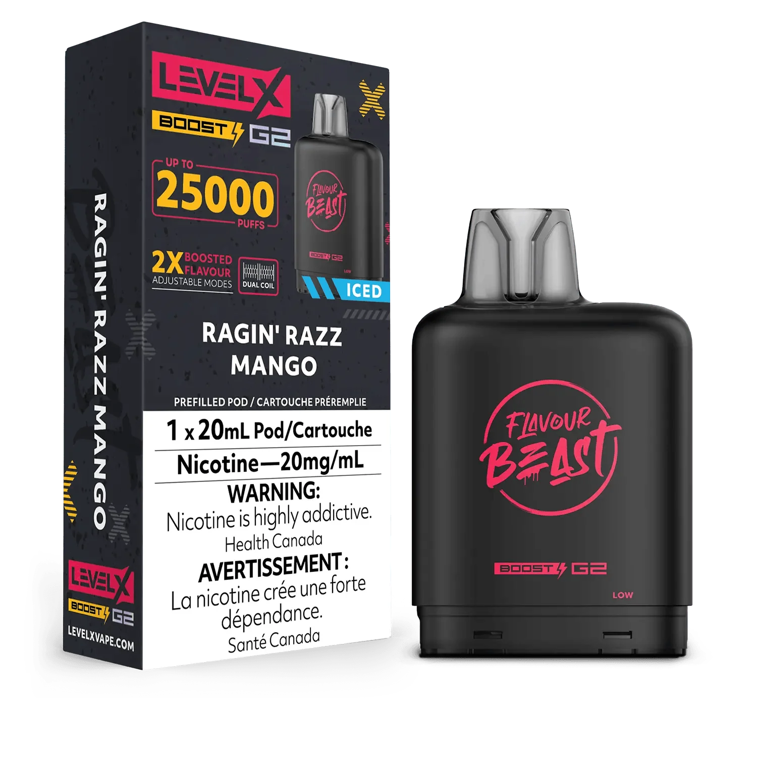 Level X 25 000 Puffs Flavour Beast Pods (20mg Nicotine)