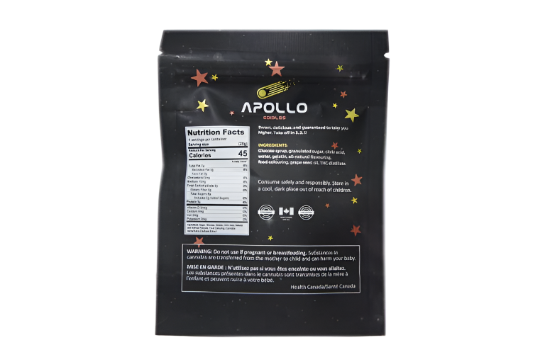 Apollo Edibles – Peach Mango/Pineapple Shooting Stars 500mg THC Sativa