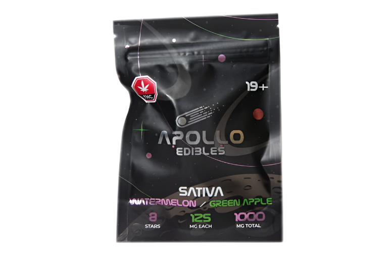 Apollo Edibles – Watermelon/Green Apple Shooting Stars 1000mg THC Sativa