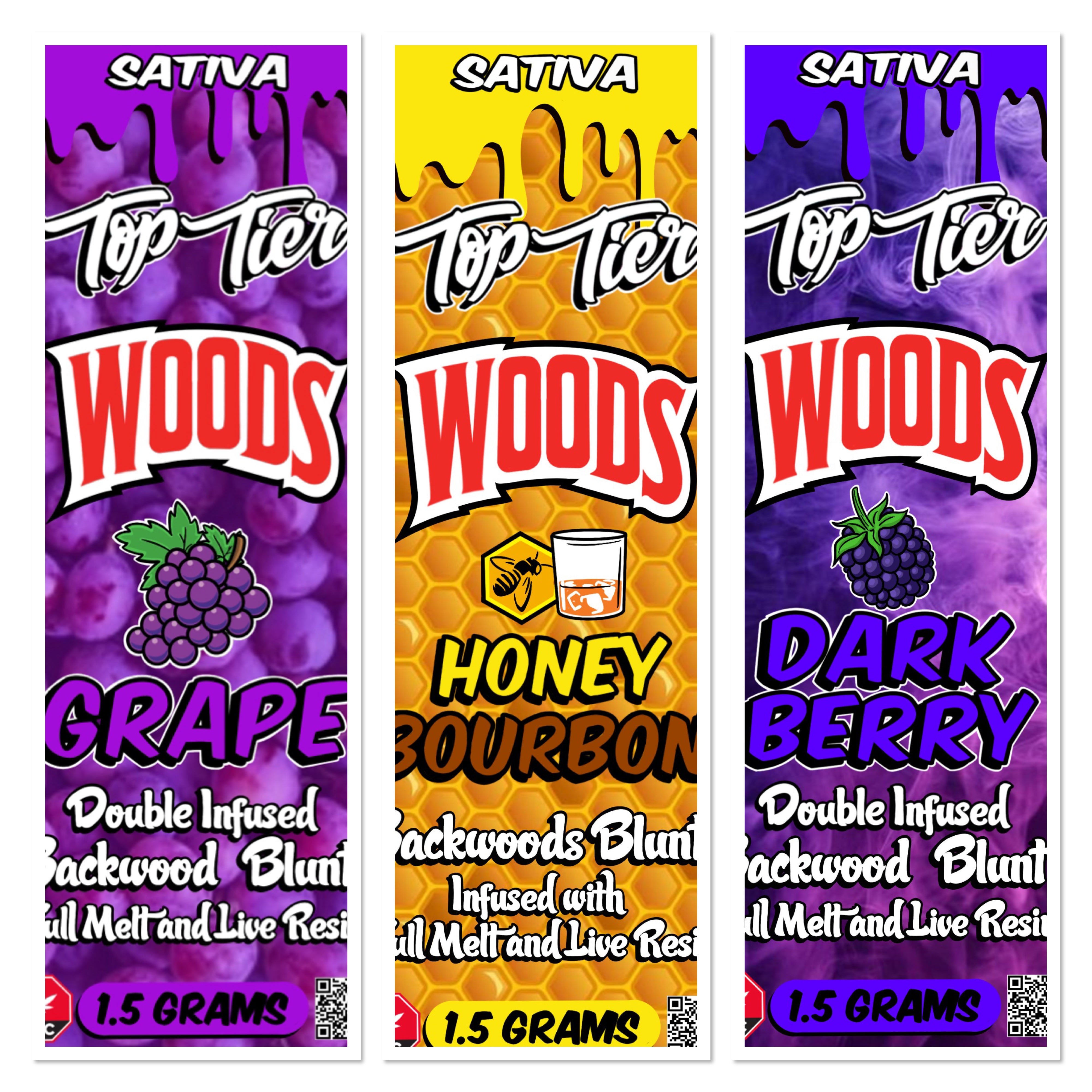 Top Tier - Woods: Double-infused blunt w/ full melt & live resin.