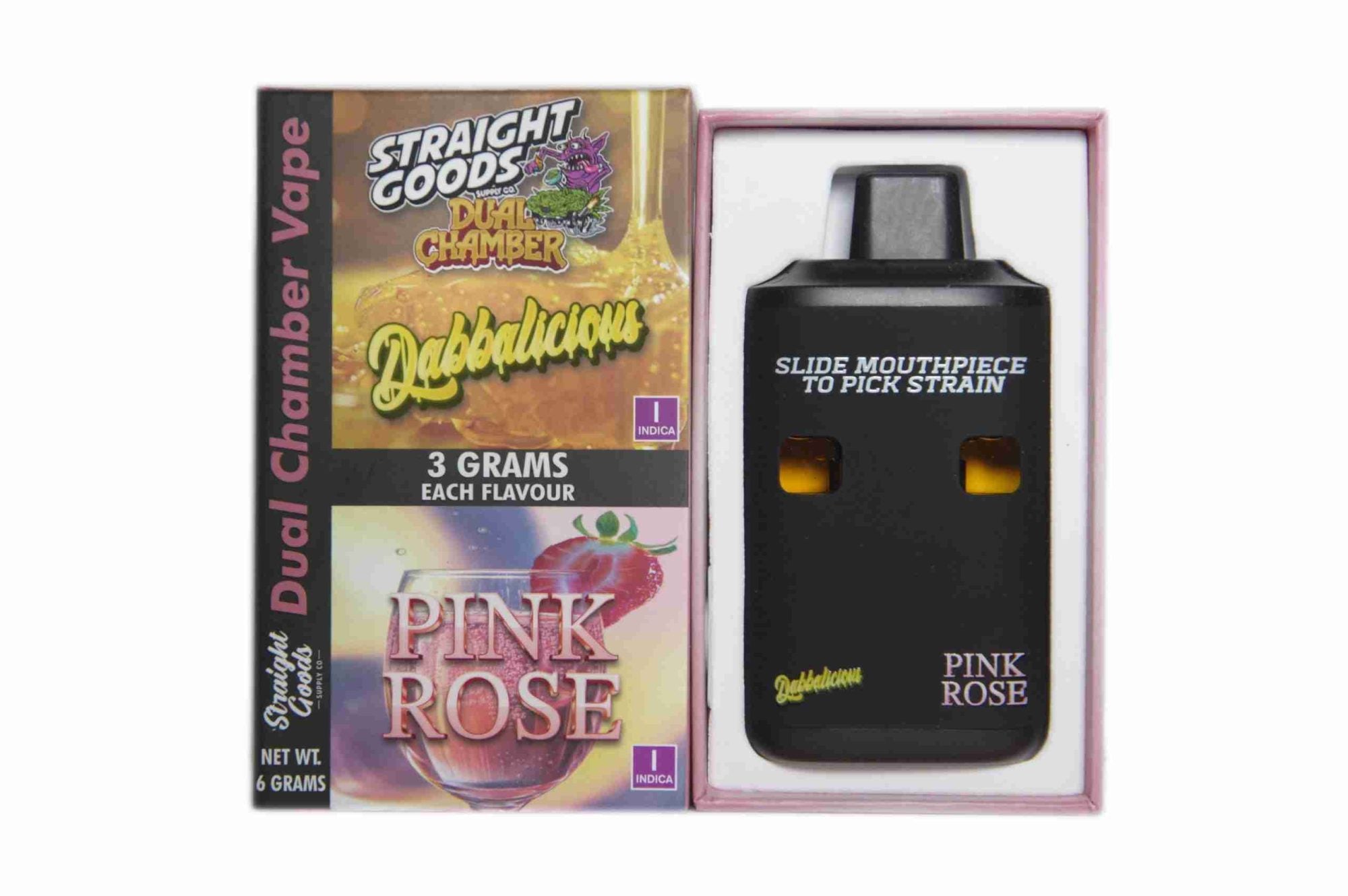 Straight Goods Dual Chamber Vape - (3 Grams + 3 Grams) 8 Varients
