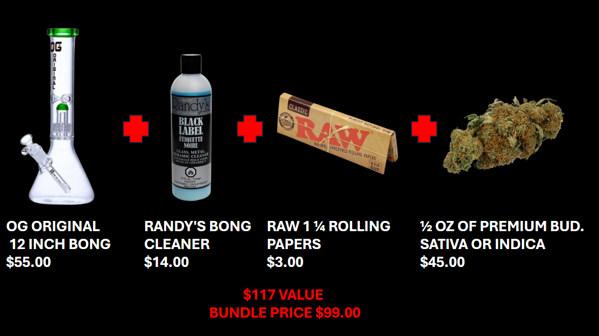 OG-187 (12 INCH) BONG PACKAGE