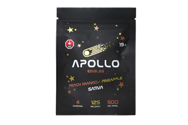Apollo Edibles – Peach Mango/Pineapple Shooting Stars 500mg THC Sativa