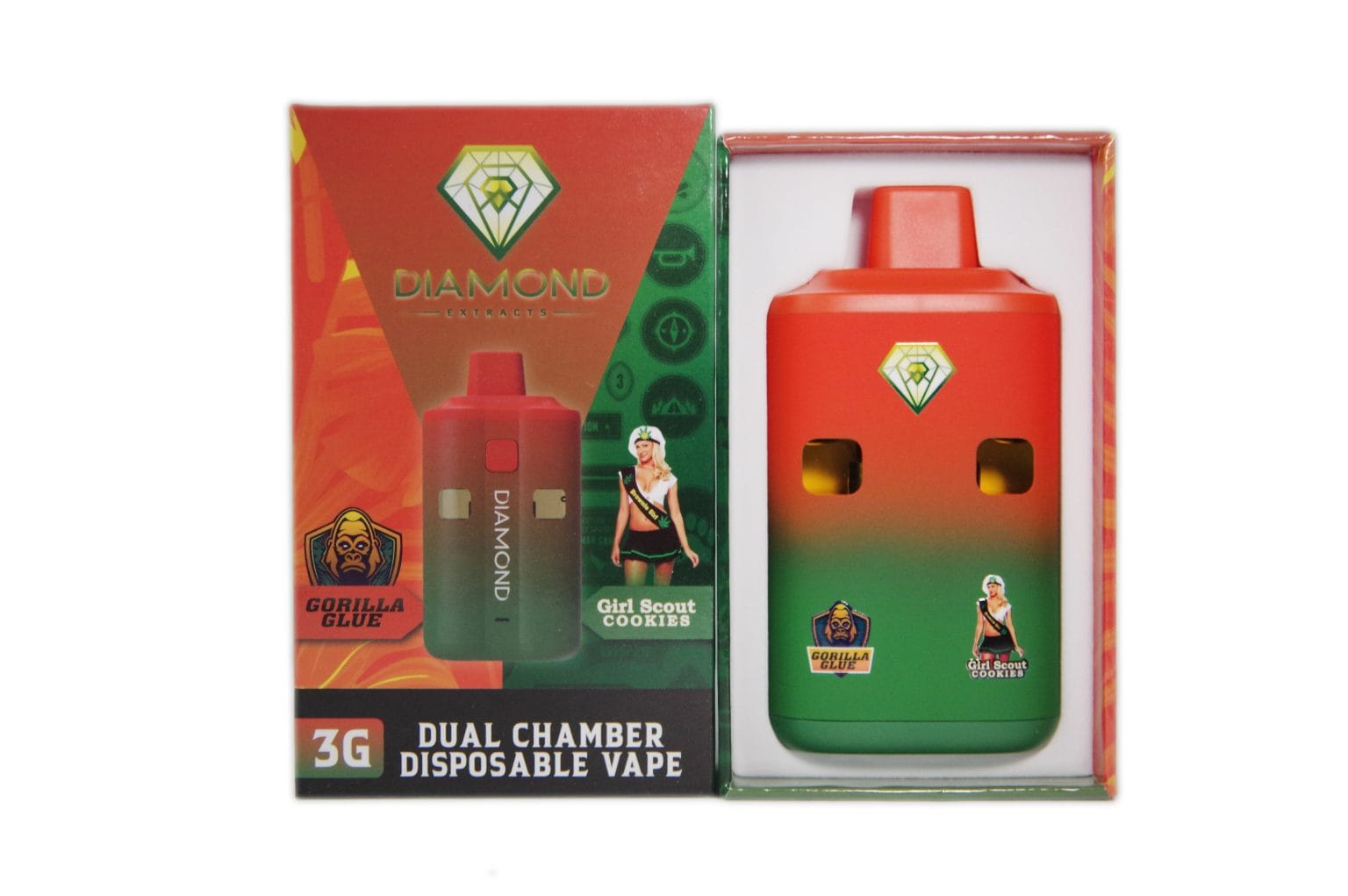 Diamond Extracts Dual Chamber 6g Disposable Vape Pen